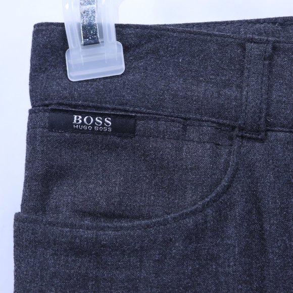 Hugo Boss Stretch Phoenix ( 19427) Grey Virgin Wool Blend 5 Pocket Pants 33x34 - Picture 12 of 16